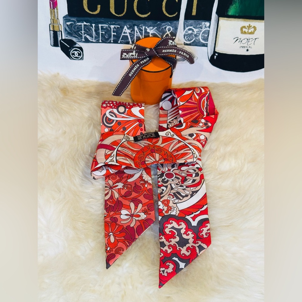 🔥 HERMES TWILLY BANDEAU 100% SILK W/ BOX